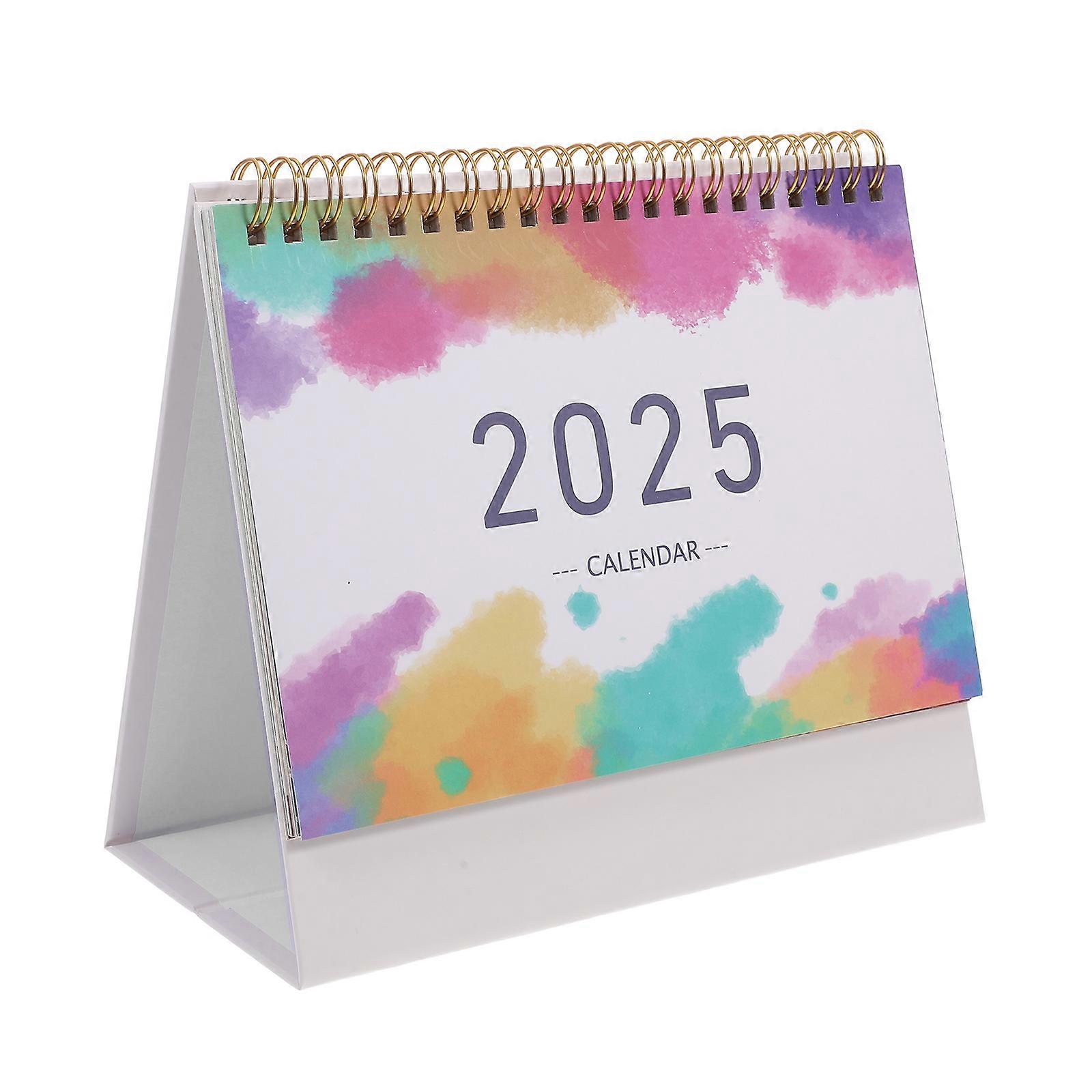 Desk Calendar 2025 Paper Flip Calendar Desk Stand Calendar Desk Aesthetic Chinese Lunar Year Calendar For Office Home