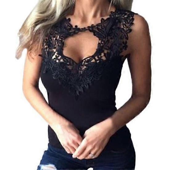 Camisole תחרה ללא שרוולים סרוגה נשים נשים גופיה סקסית למסיבה