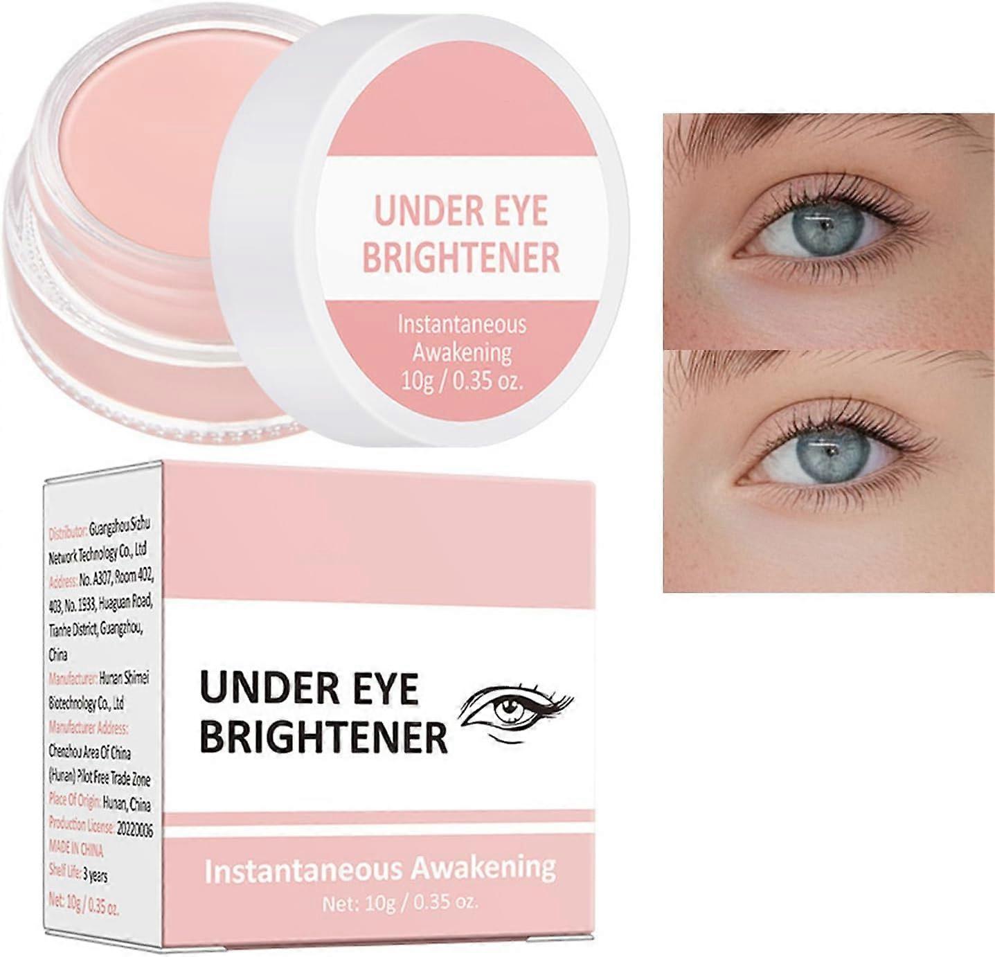 Under Eye Brightener,Eye Highlighter Concealer,Eye Concealer Coverage Dark Circles,Spot,Waterproof Long Lasting Colour Correcting Eye Brightener & Pri