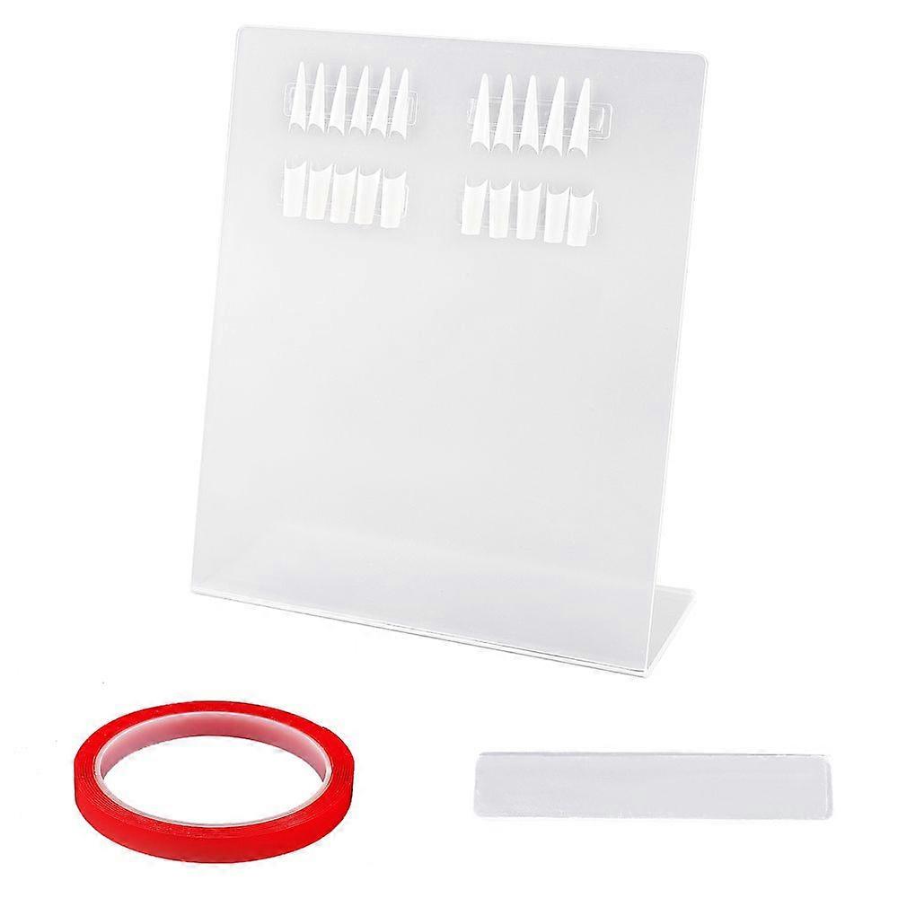 Acrylic Nail Art Display Board for DIY Clear Display Box Rectanlge Clear 8.3x22x25.5cm