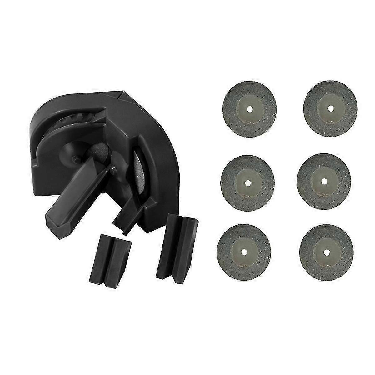 Black Multi-functional Drill Bit Sharpener Tool With 6 Pcs Grinding Wheels