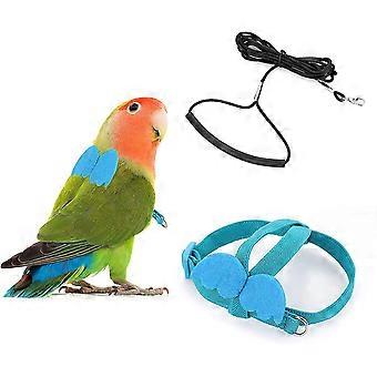 Verstelbaar vogelharnas met 80 inch leiband Outdoor Flight Training Rope Kit voor papegaaivogels