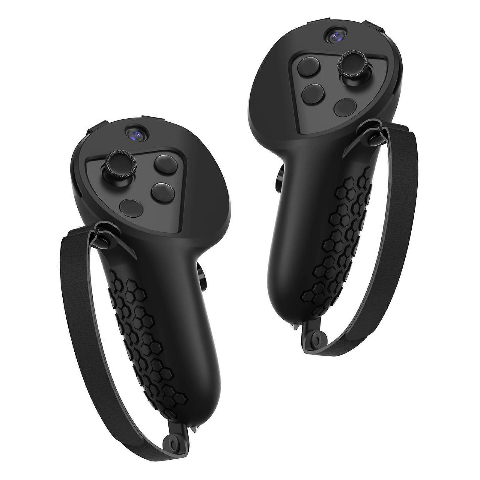 2Pcs VR Controller Cases Uninterrupted Signal Anti-shock Tasteless Anti-fall Textured Surface Protective Silicone VR Controller Protective Covers for 