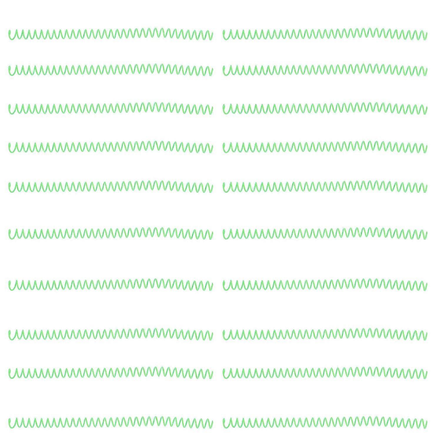 20Pcs Spiral Binding Coils 30 Sheet ABS Plastic Spiral Binding Spines for Stationery Work Green