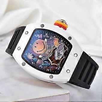 Top Deluxe Deluxe Rm Keramisk Smil Trend 3 Pin Funktion Automatisk Aaa Kvarts Unisex Ur Guld