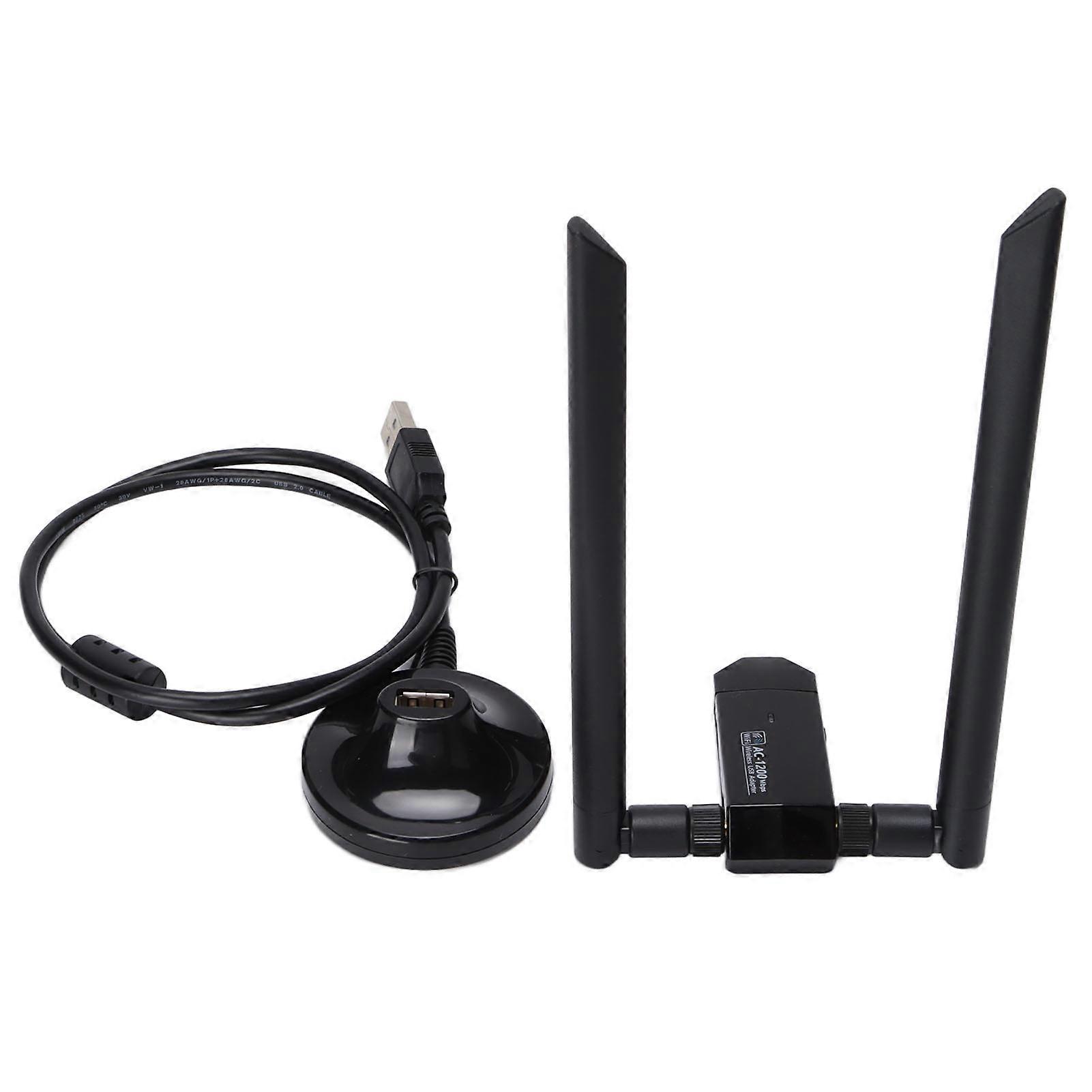 Wireless Network Card 1200Mbps Long Range Dual Band Wireless USB WiFi Adapter for PC Desktop