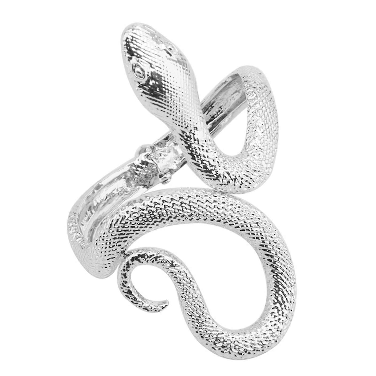 Gothic Snake Shaped Bracelet Adjustable Wrist Cuff Unisex Open Bangle Fashion Accessory Stylish Retro Style Accessory