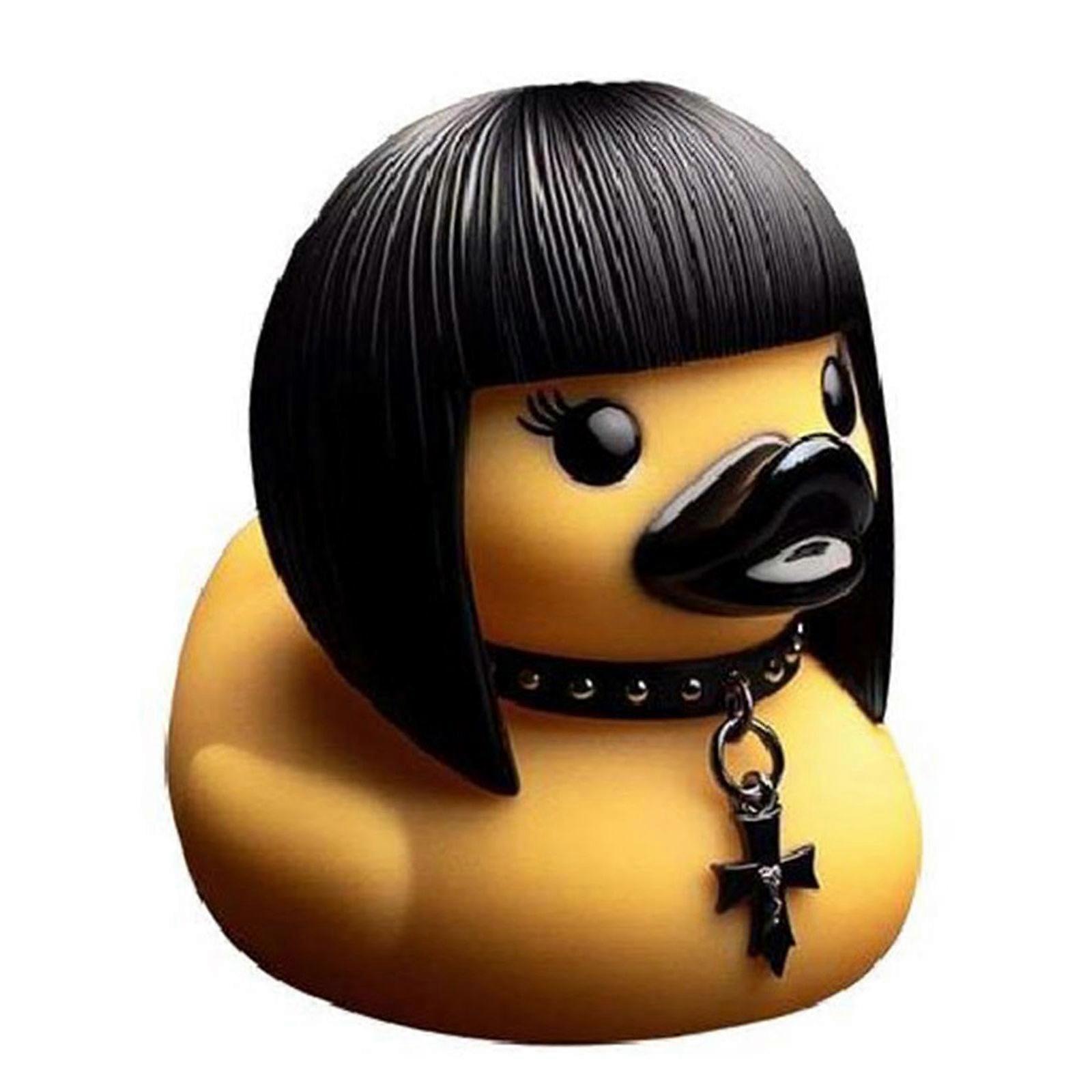 Unique Duck Statue Desk Sculpture  Animal Figure Satanic Duck Punk Duck for Rock and Music Enthusiasts