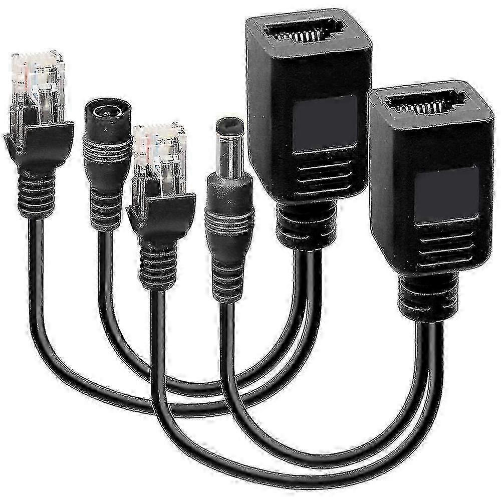 2 Stück passiver Poe-Injektor und Splitter-Kit-DC-Netzteilanschluss