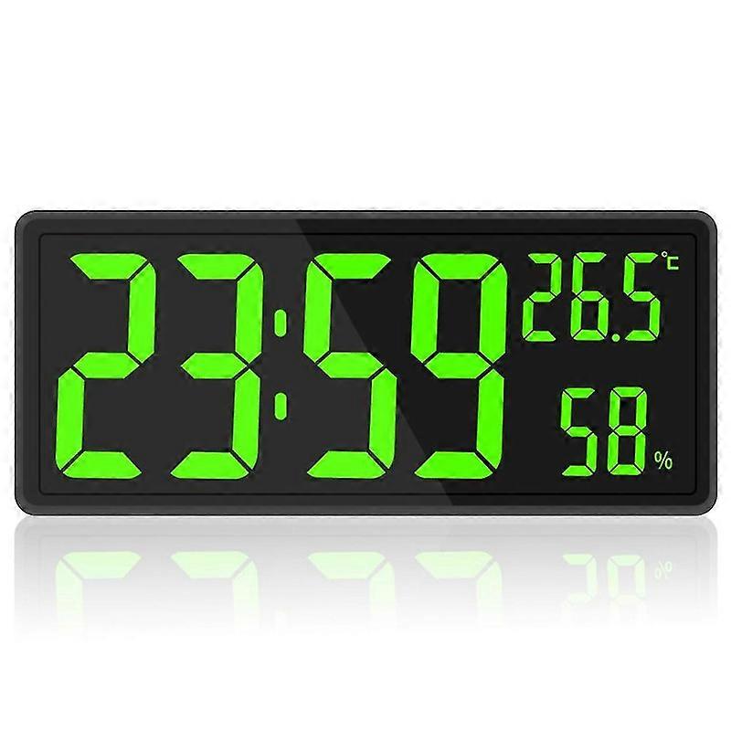 Orologio da parete digitale a led, display a cifre grandi, temperatura e umidità interne, per fattoria, casa, classr g20242954911