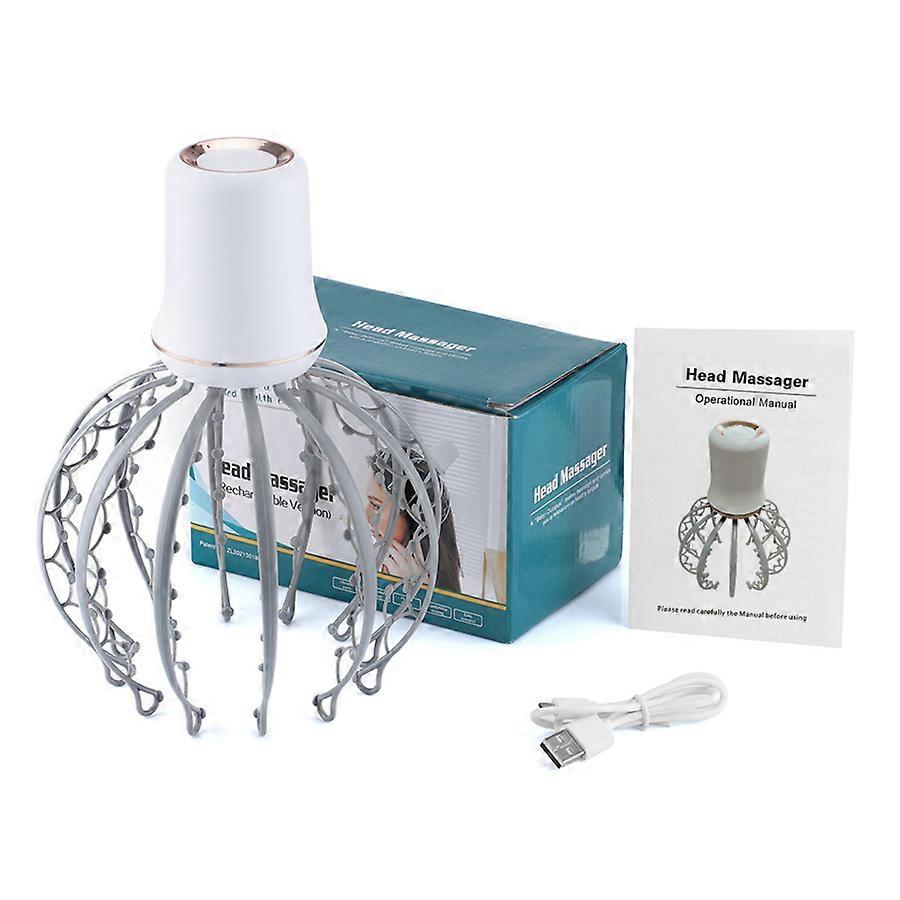 Compact Electric Head Massager with Multiple Claws