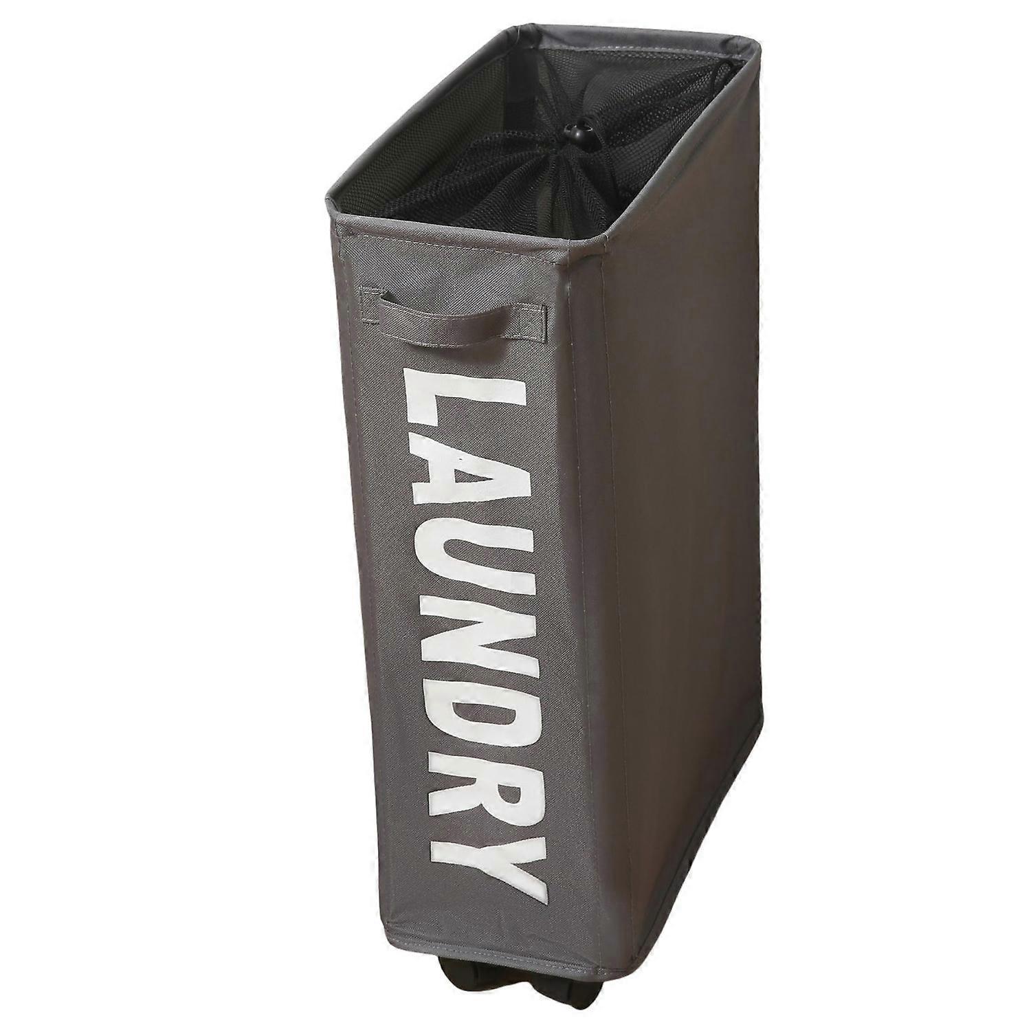 Laundry Basket Flat Design Floor Roller-Design Large Capacity Foldable Moisture-proof Large Opening