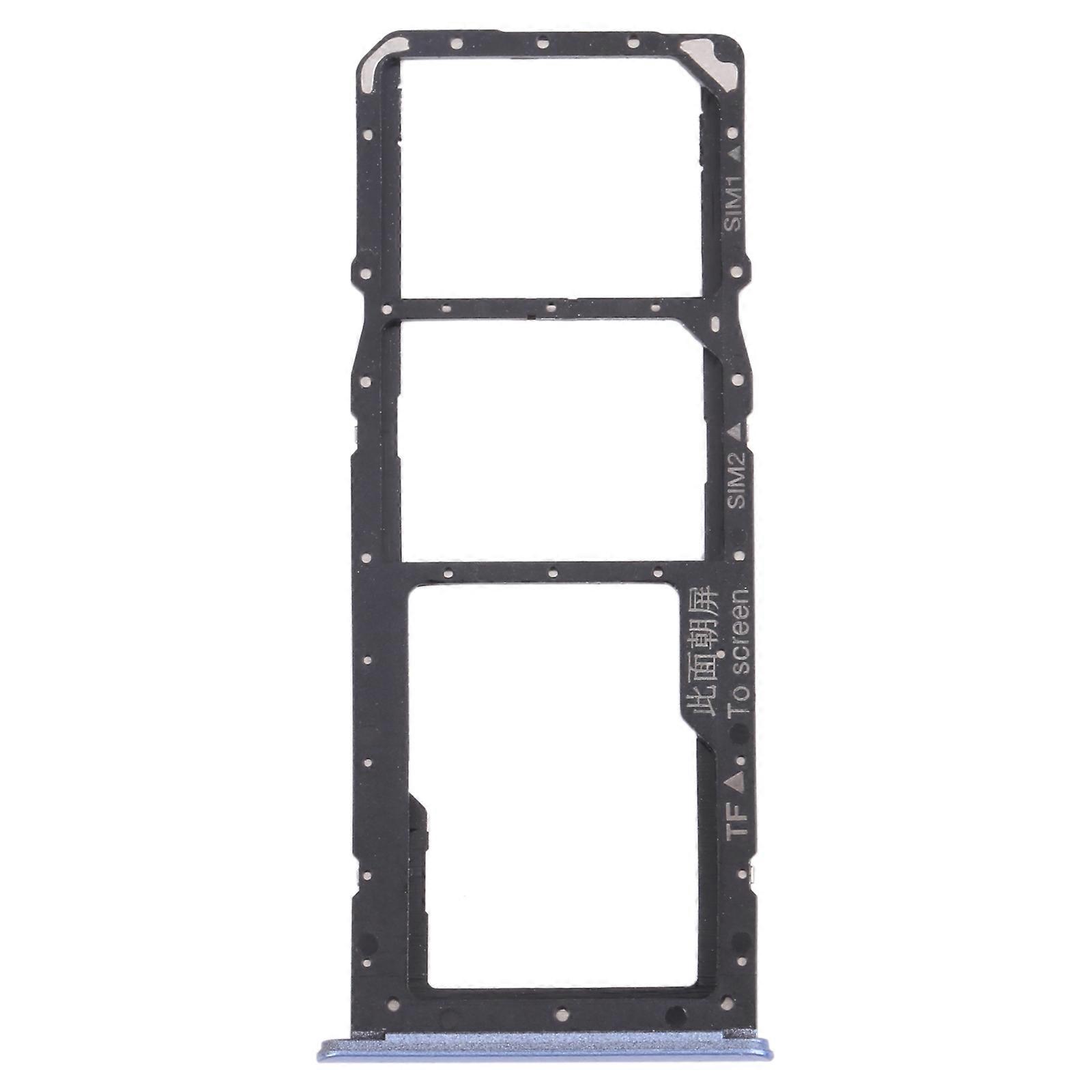 For OPPO Realme 7 5G RMX2111 SIM Card Tray + SIM Card Tray + Micro SD Card Tray (Blue)