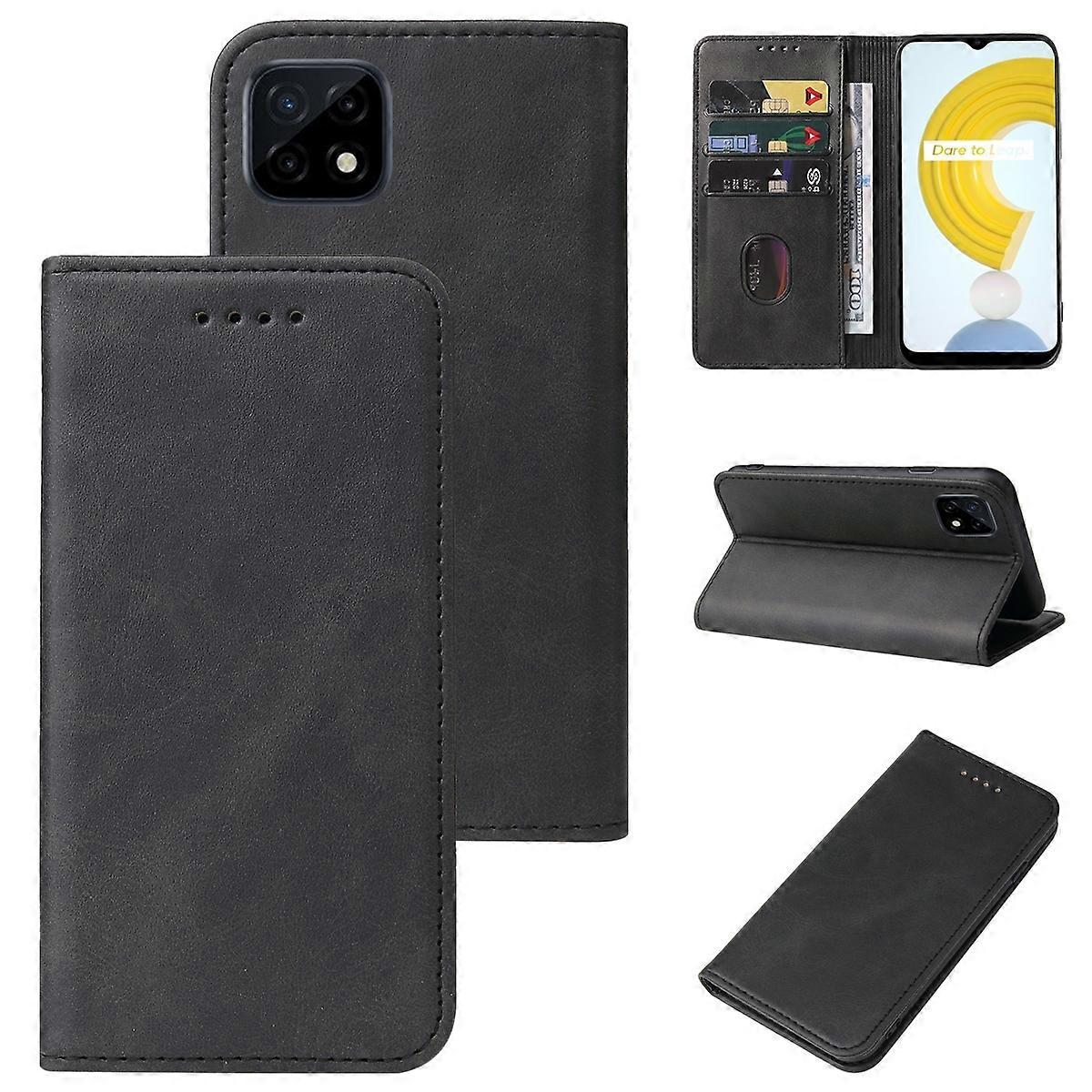 For Realme C21Y Magnetic Closure Leather Phone Case