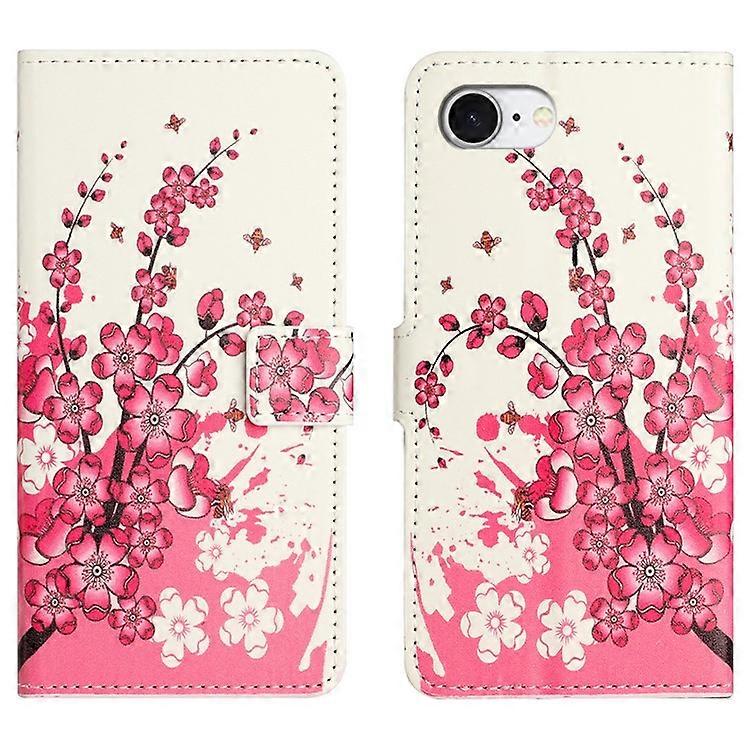 Compatible For iPhone 16e Case Pattern Print PU Leather Wallet Phone Cover