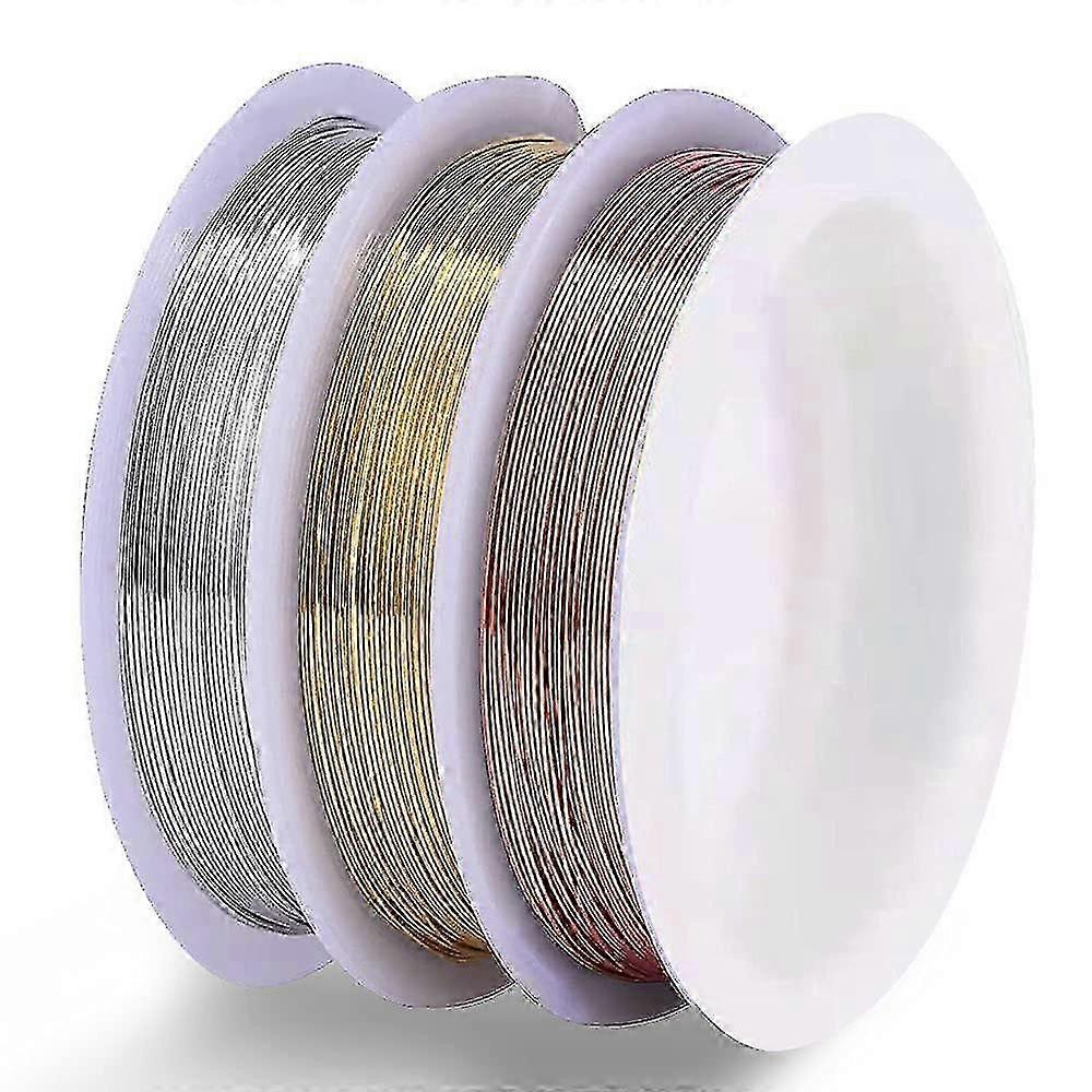 3 رولز مجوهرات النحاس الديكور الأسلاك لصنع المجوهرات لوازم Diy كرافت