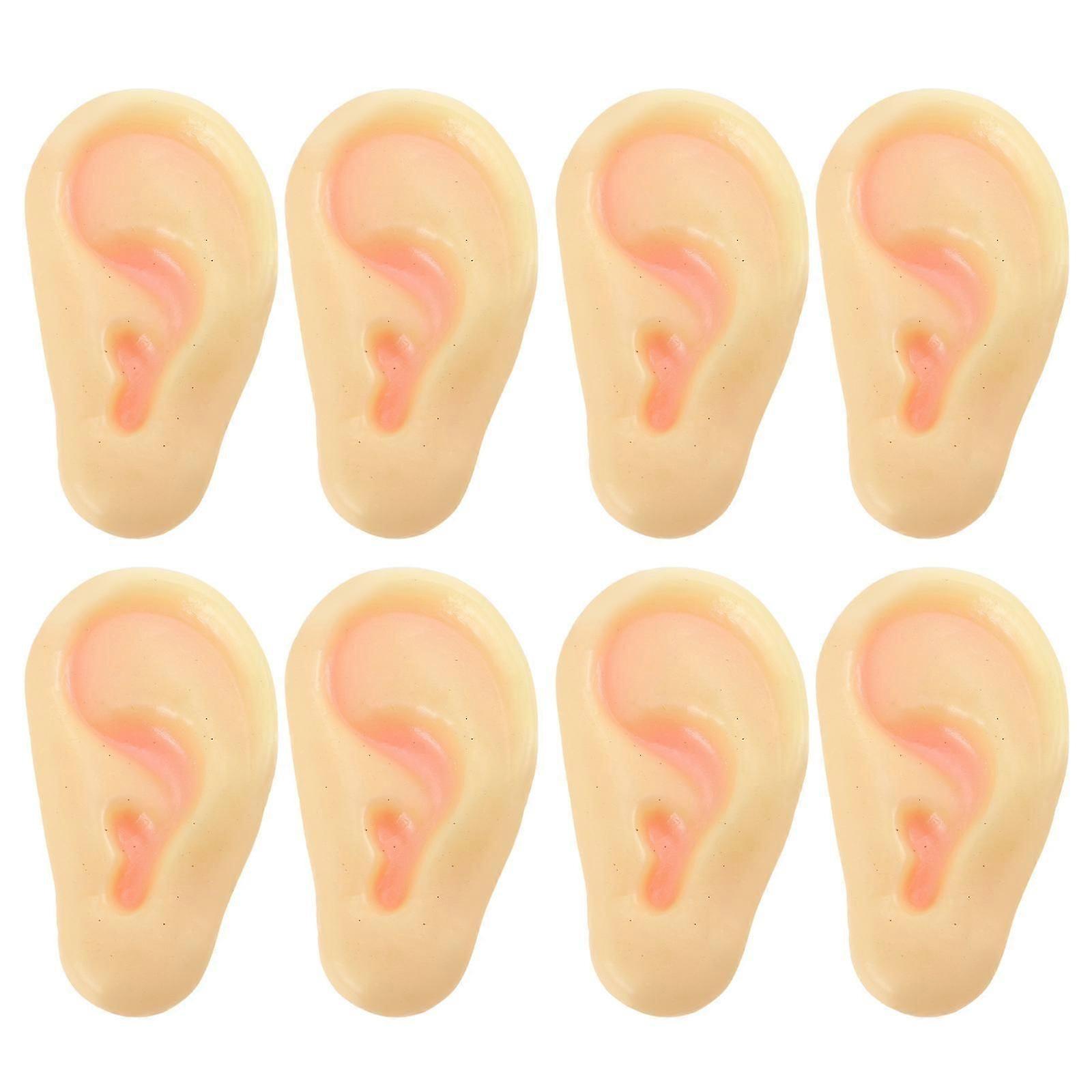 8pcs Simulation Creepy Ear Toys High Simulation Prank Playthings Ear Models