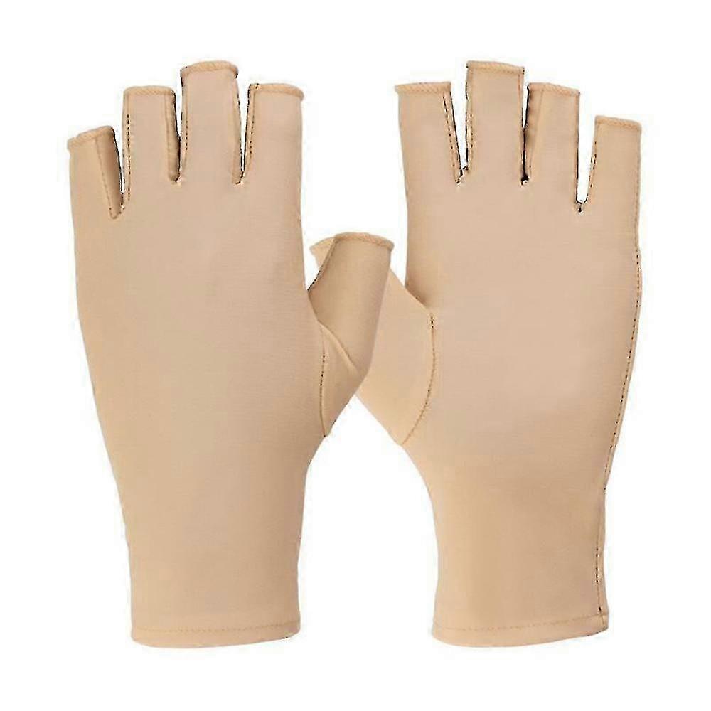 UV-Schutz Halbfingerhandschuhe für Manikürelampe Fahrsport f26