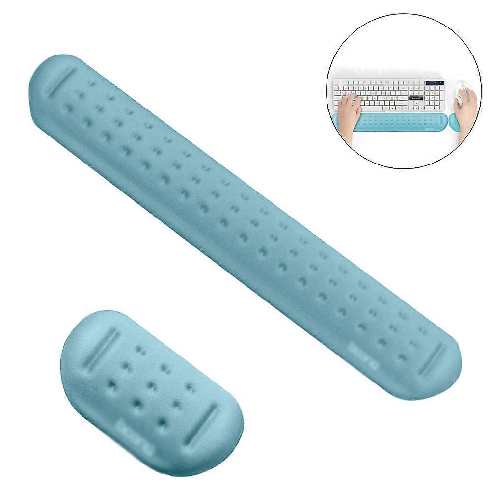 1 set memory foam mouse & keyboard wrist rest support pad set for computer, laptop, office work, PC gaming - simple