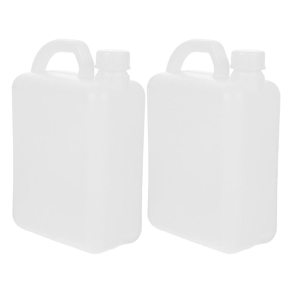 2pcs Refillable Plastic Water Jug With Lid Storage Containers Water Jug Storage Containers With Ergonomic Handle For Water Sauces Beverage Storage