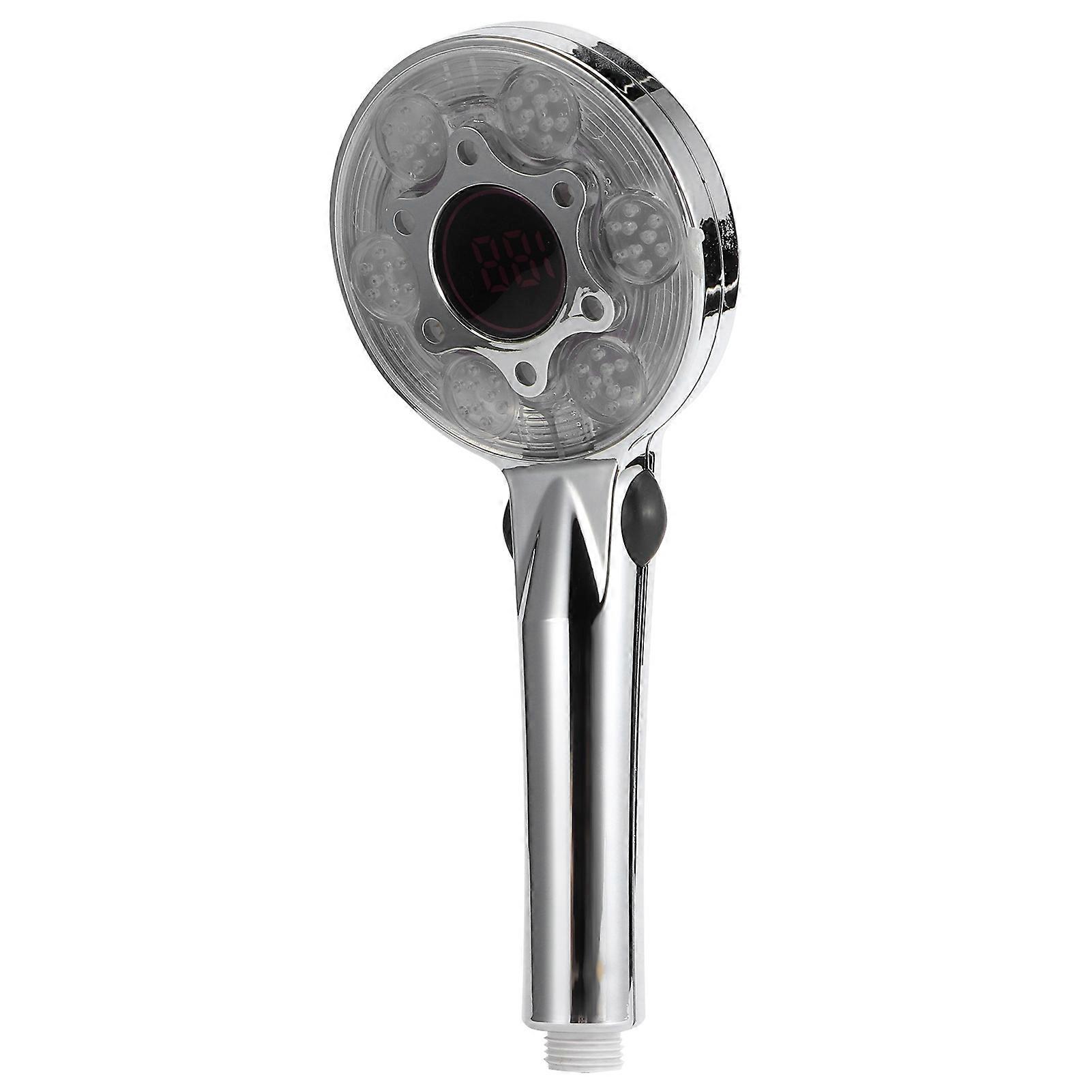 G1/2in Digital LED Shower Head with 3 Color Temperature Settings, Handheld Design and 3 Spraying Modes