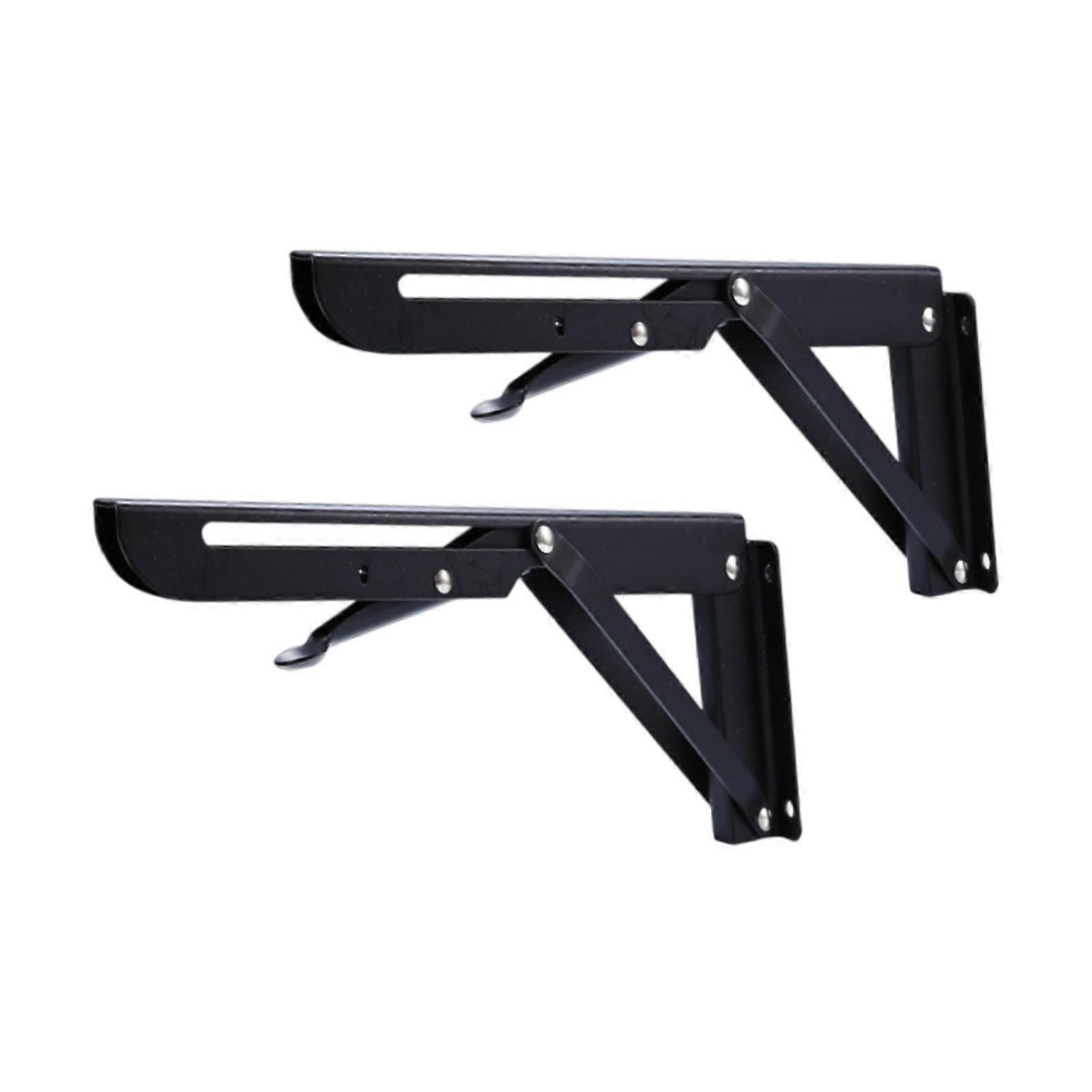 2 stycken hopfällbara hyllfästen DIY väggmonterade för bakgårdsverkstäder butik 8 tum