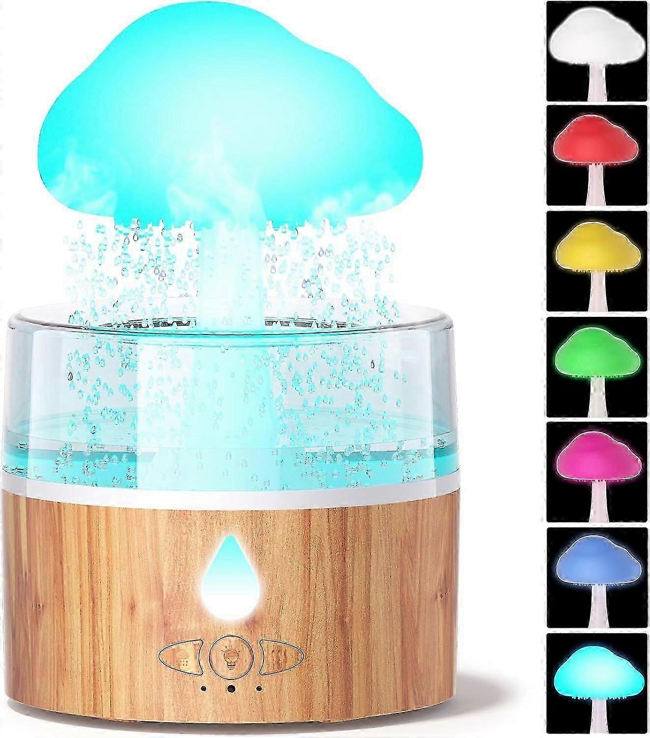 Cloud Humidifier Rain Water Drip 260ML Mushroom Cloud Diffuser Rain Aromatherapy
