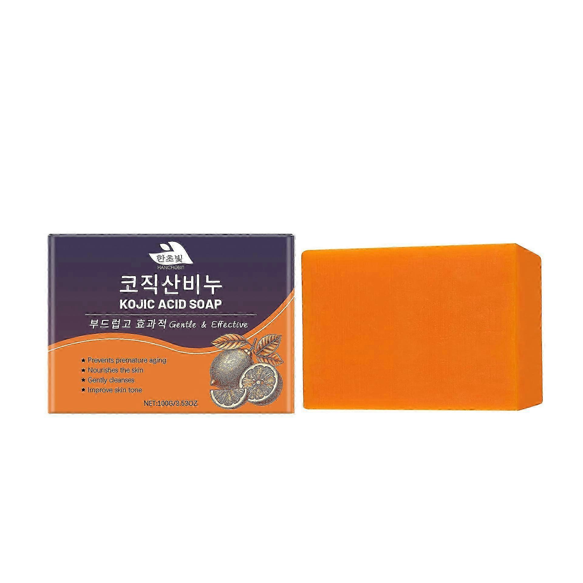 Kojic & Vitamin C Acid Soap Bar for Face & Body  Organic Kojic Acid Soap for Radiant and Glowing Skin Natural Soap with Arbutin and Glutathione for Hy