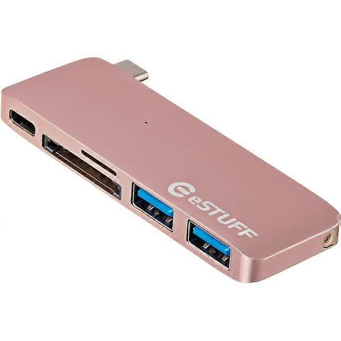 Memory Card Reader - eSTUFF - ES84121-ROSE - USB 3.1 Type-C - Rose Gold - Aluminium