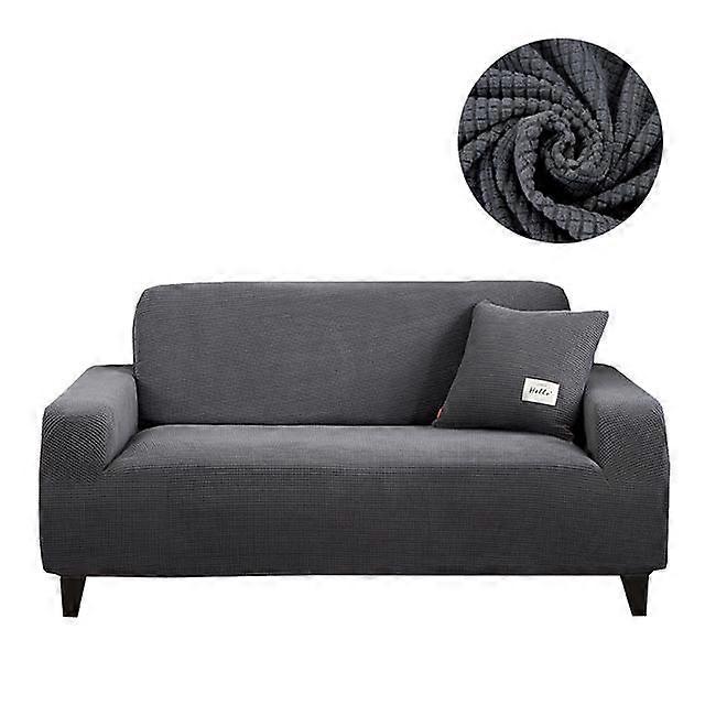 Jacquard sofföverdrag tjockt polarfleece elastiskt sofföverdrag för vardagsrum grått stretchigt sofföverdrag fåtölj för hemmet