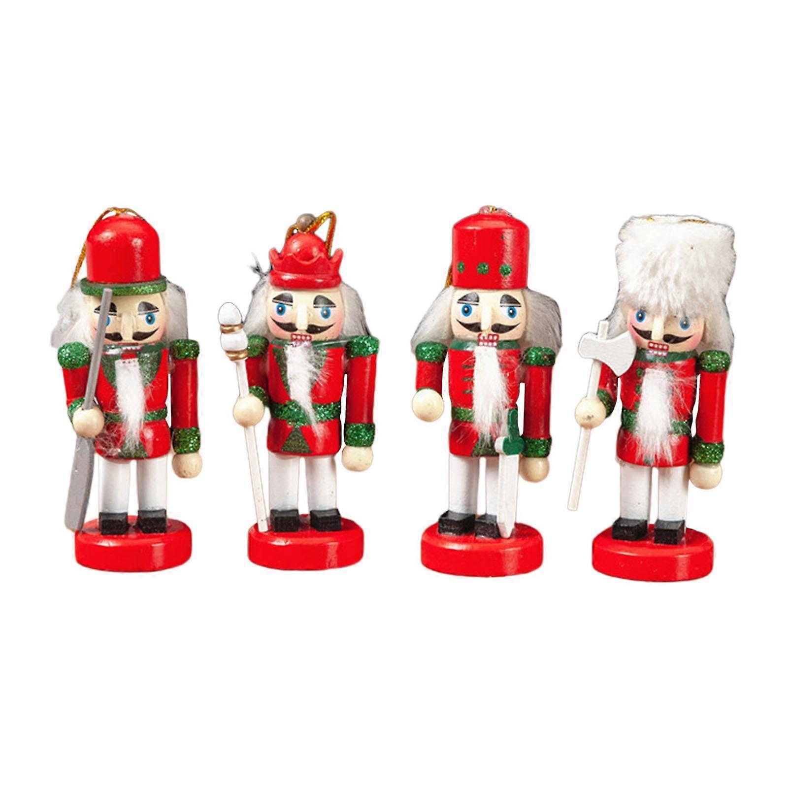 Wooden Nutcracker Doll Christmas Nutcracker Ornament 10cm Collectibles Puppet