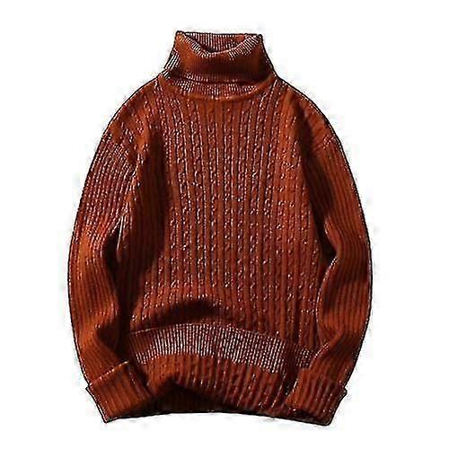 "Casual Solid Color Men's Sweater for Autumn and Winter Wear"