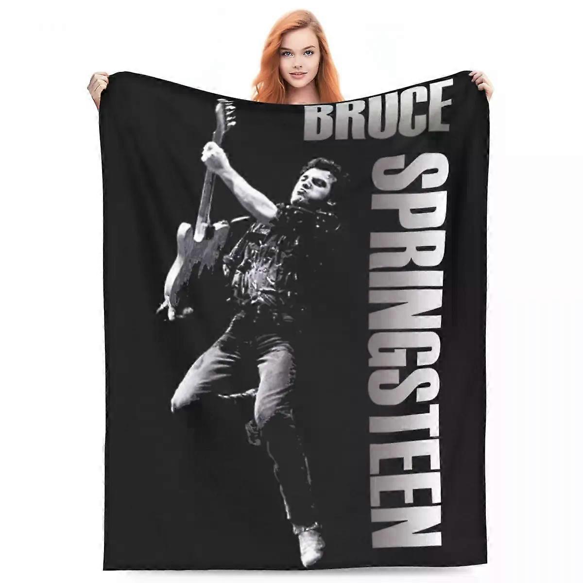 مريح بروس سبرينغستين بارد المغني بطانية سرير البضائع الزخرفية روك الموسيقى بطانية رمي الصوف الدافئ في الهواء الطلق