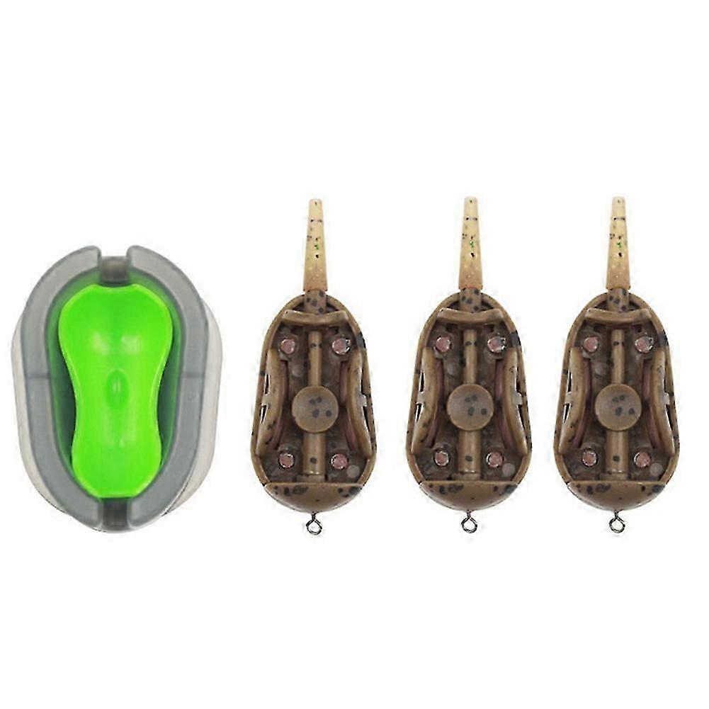 3 件钓鱼喂食器工具 + 1 件快速释放钓鱼喂食器模具钓鱼饵架 Pesca 钓鱼配件