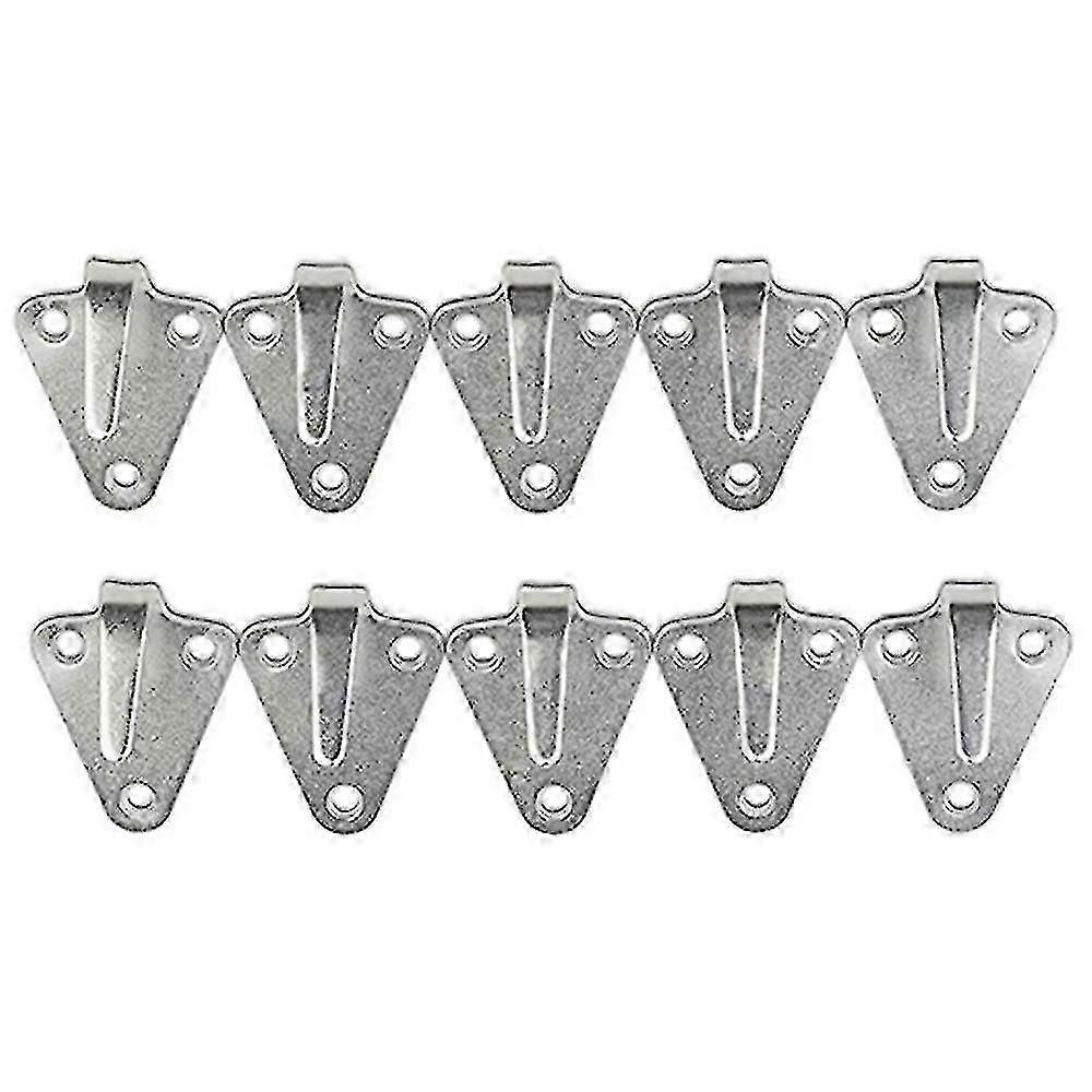 10pcs Three-hole Waterproof Tarpaulin Hook Trailer Connecting Net Hook Hook Iron Plate Hook Suitabl