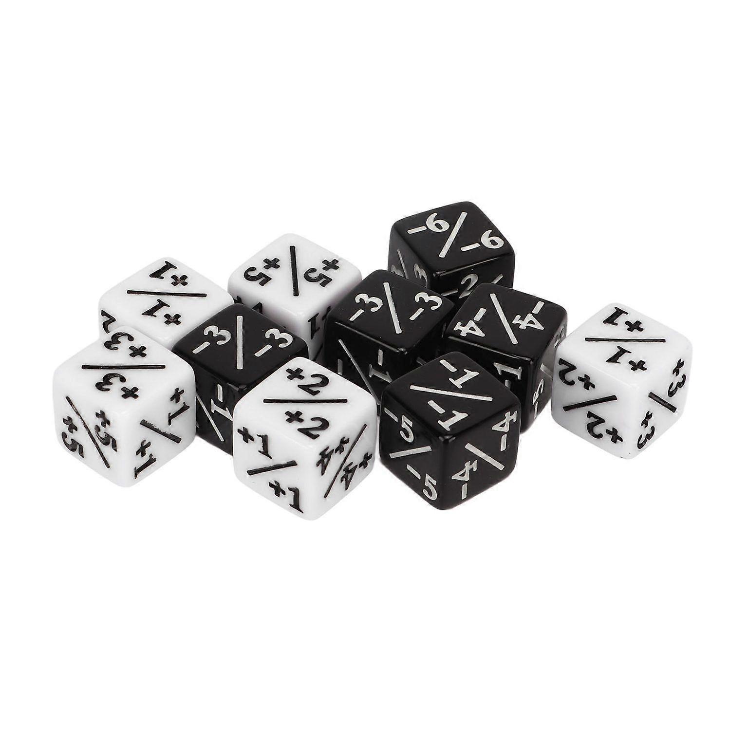 Black and White Dice Counter with Positive and Negative Numbers