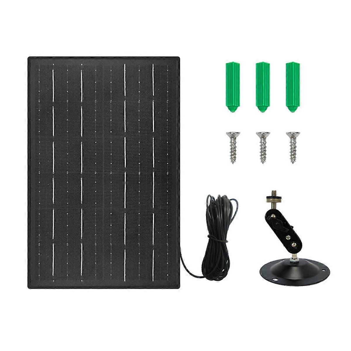 10W 5V Solar Panels for Security Cameras Recharged Battery Cameras Adjustable Security Camera Power