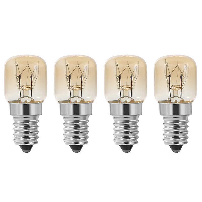 Oven Bulb,4Pcs E14 Oven 15W,Oven Bulb, Cap Clear Pygmy Oven Lamp,E14 Up to 300 Celsius Light for Ove