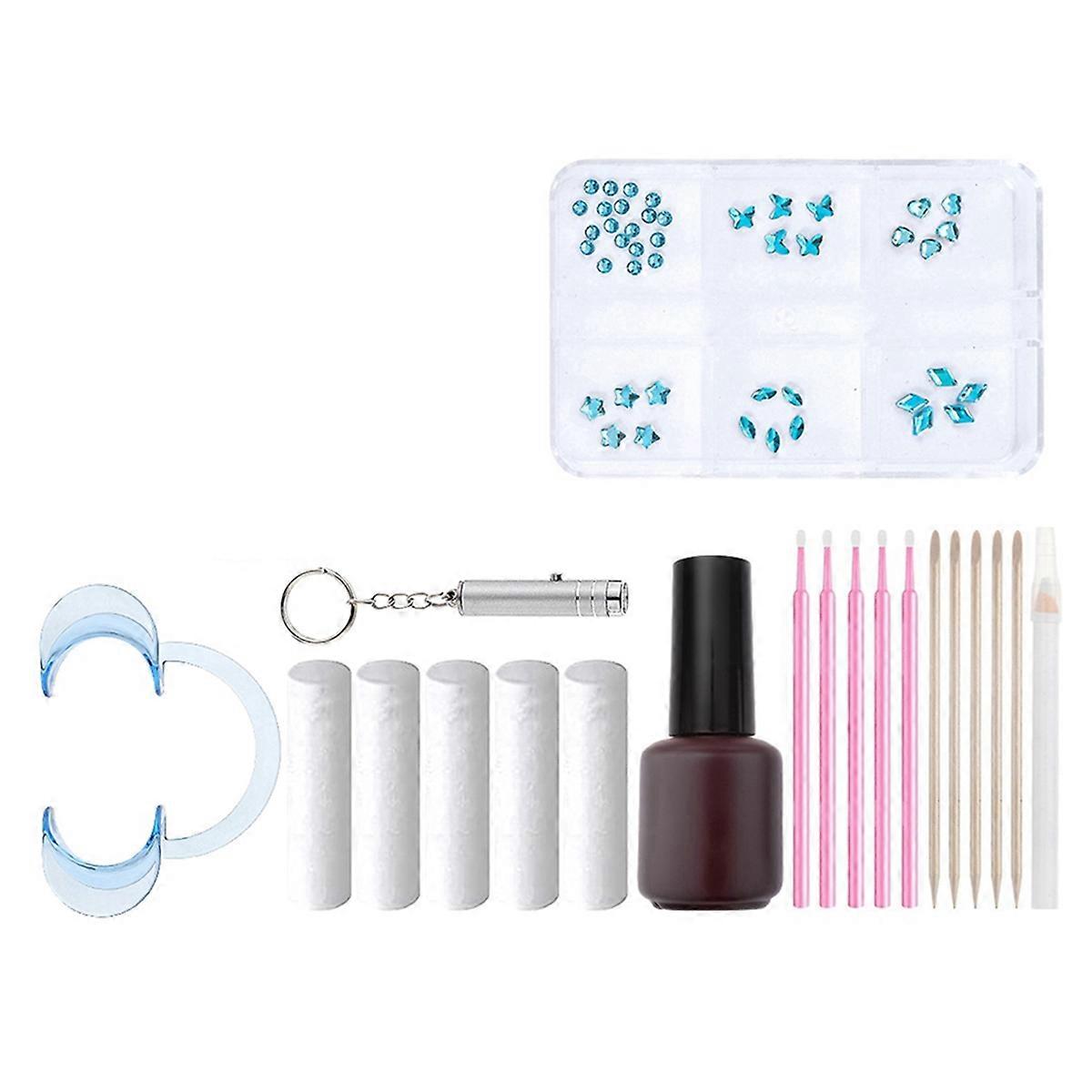 Dental drill tooth decoration set DIY tool Lake blue