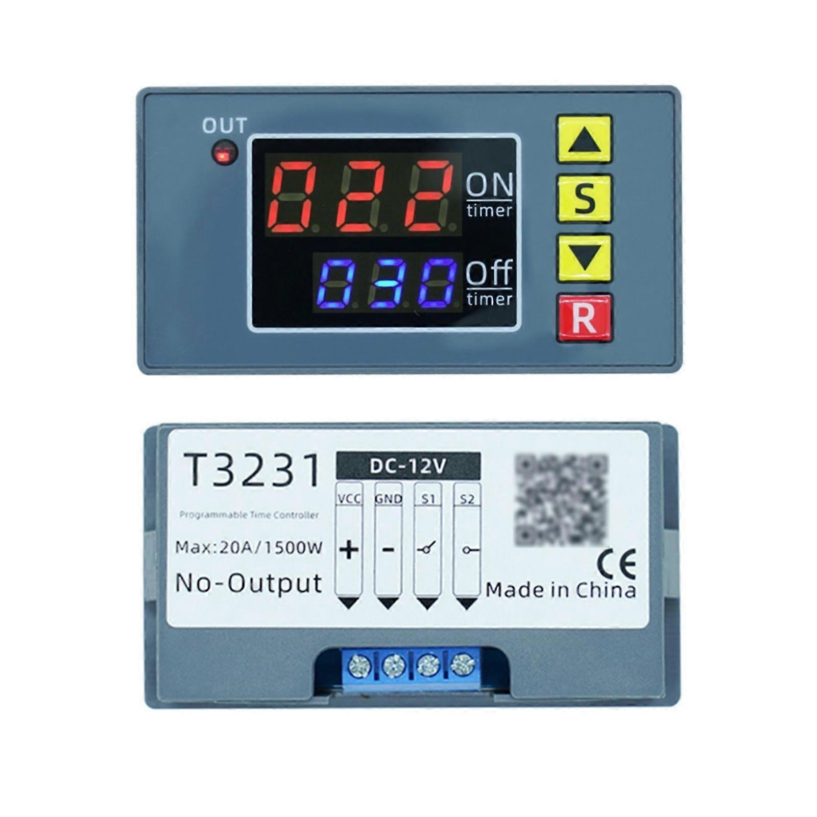 Practical Timers Relays Module with Double Digital Displays for Industrial Automation and Home Appliance Timing Needs