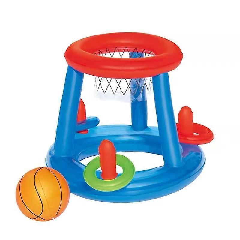 Inflatable Floating Pool Basketball Toys Set for Kids, 48-Inch Diameter, Durable Waterproof Material, Fun for Pool Games