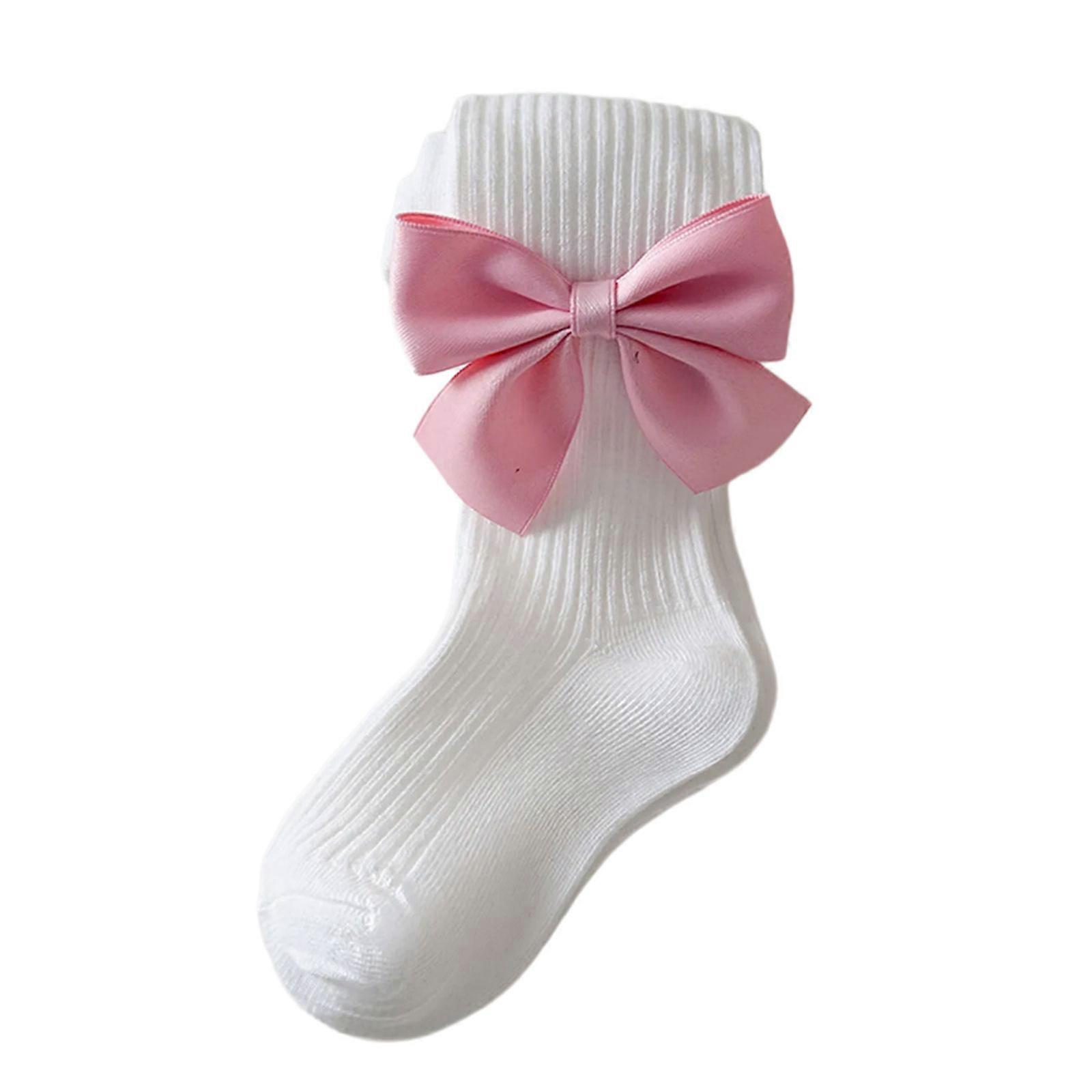Collants pour bébés filles Leggings en coton peigné Collants doux et confortables pour enfants avec rayures épaisses Conception pour un usage quotidien Blanc XL