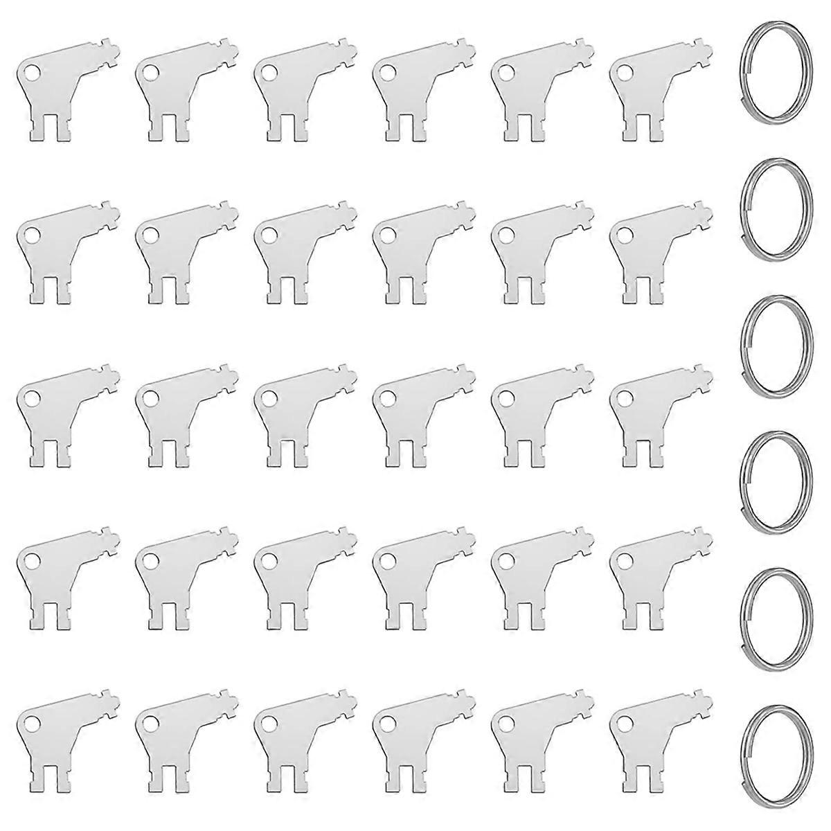 Clé de distributeur d’essuie-tout en papier,Clé de distributeur 30 pièces avec 6 porte-clés