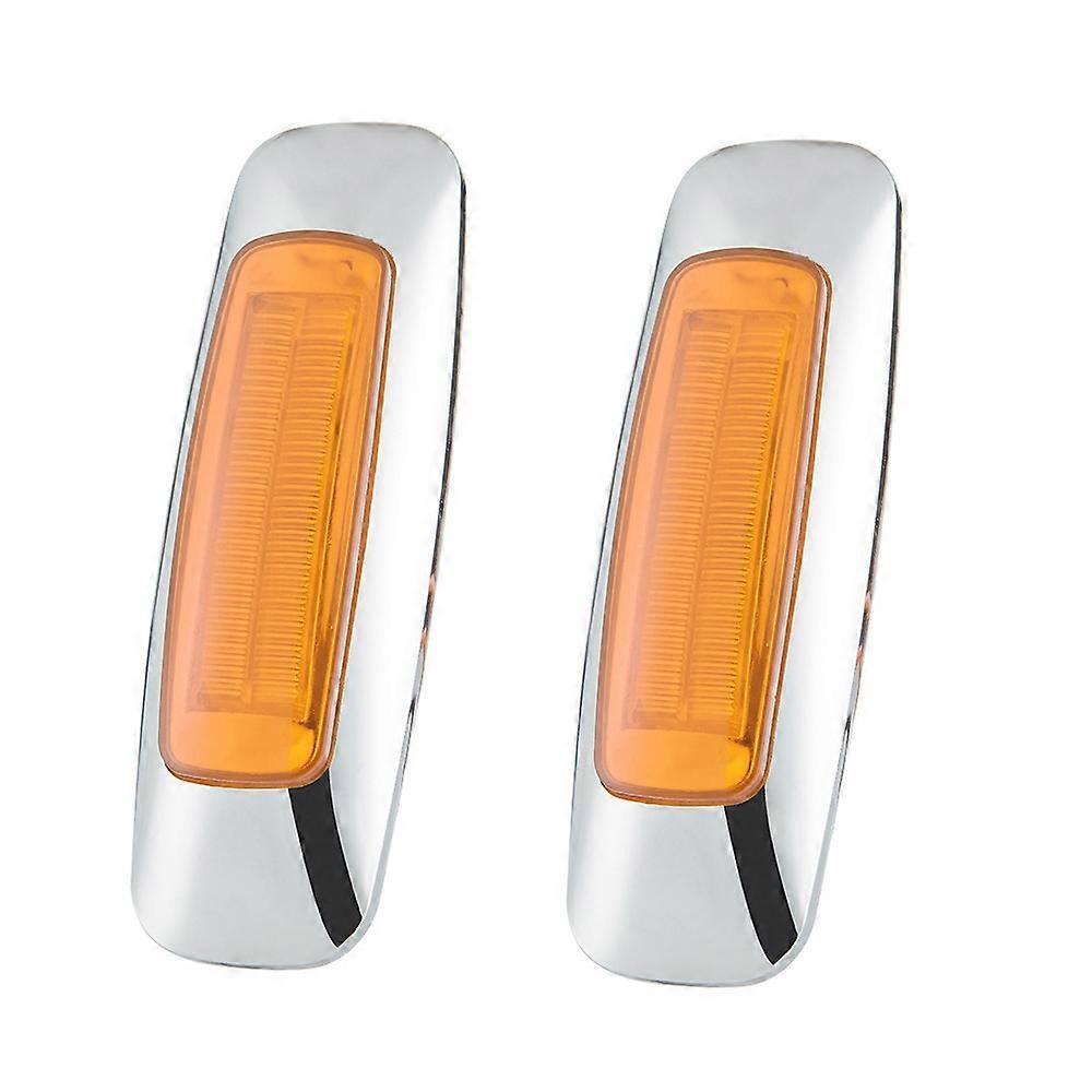 2 PCS 12/24V 8 LEDs Explosion Lightning Plating Edge Light Side Tail Light(Red)