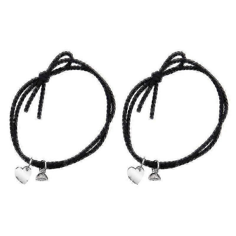 Magnetic Rope Chain Set of 2 Eternally Matching Couples' Relationship Bracelets