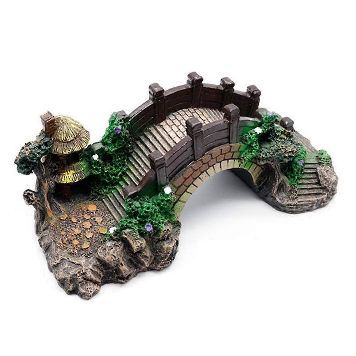 Artificial Bridge Fish Tank Ornament Resin Aquarium Ornaments