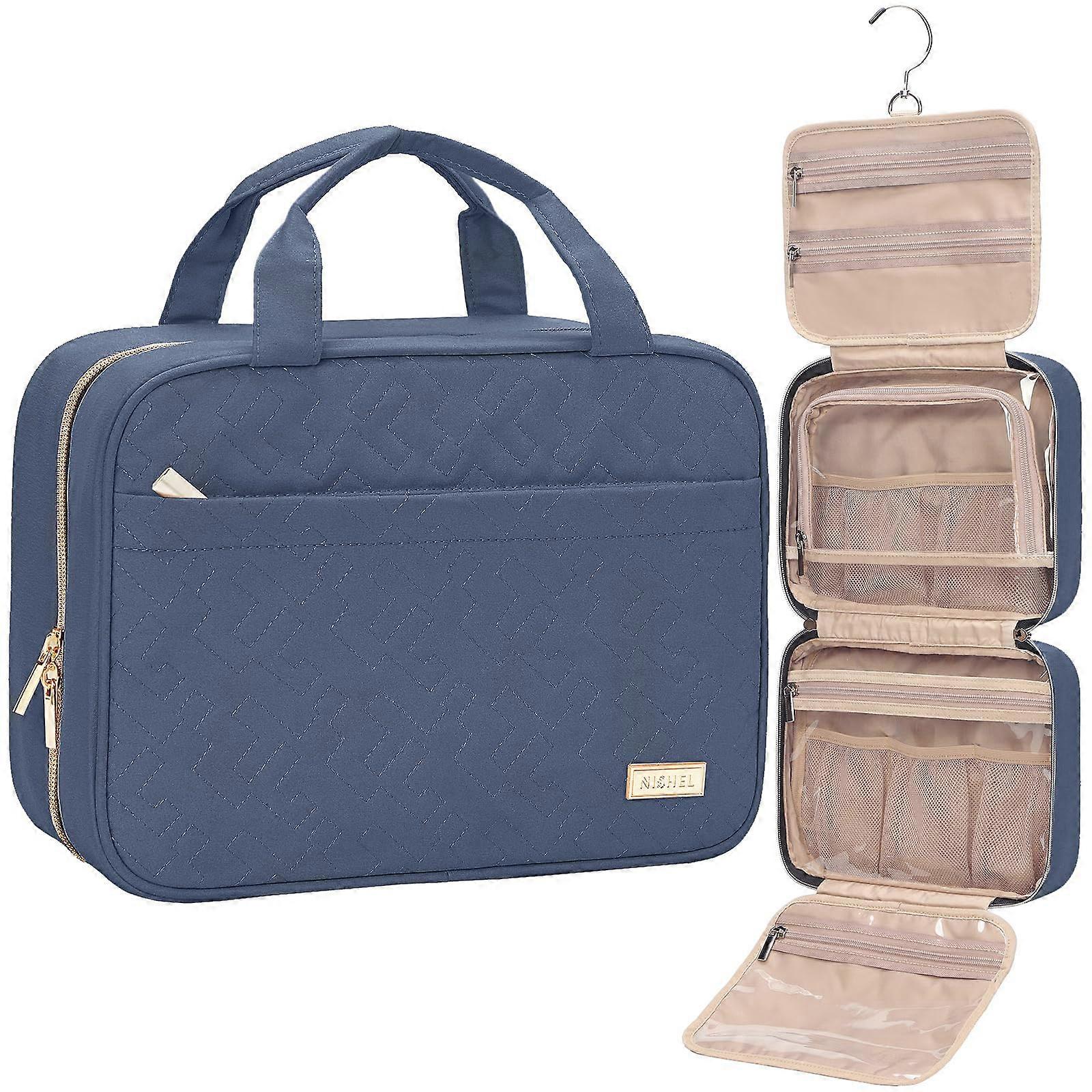 Travel Toiletry Bag Hanging Organizer for Travel-Sized Shampoo, Medium Size, Waterproof Material, Compact Design