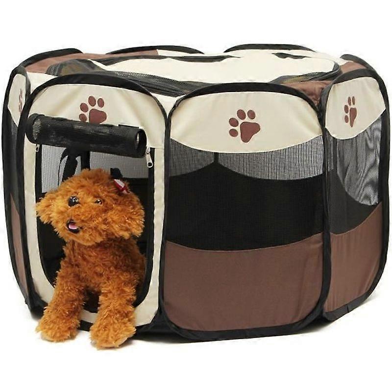 TEMPSA Puppy Playpen Foldable Octagonal Pet Fence Dog Kennel
