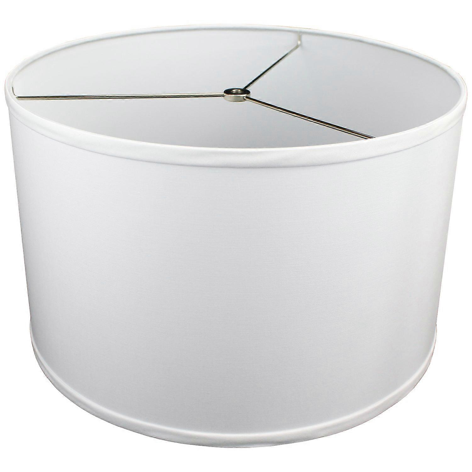 16" White Lampshade USA Made, Top Diameter 16", Bottom Diameter 16", 10" Height, Home Decor Lighting Fixture
