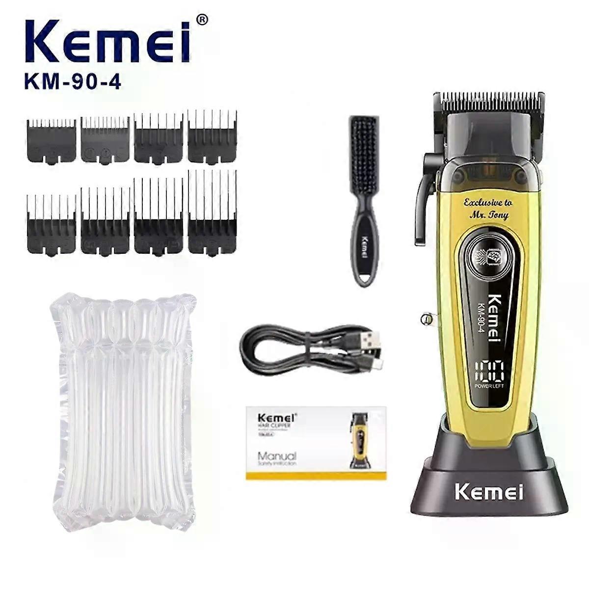 Κουρευτικές μηχανές Professional 11500 RPM Μηχανή κοπής μαλλιών Brushless Motor Electric Clippers DLC Blade Hair Clipper Άνδρες KM-90-4